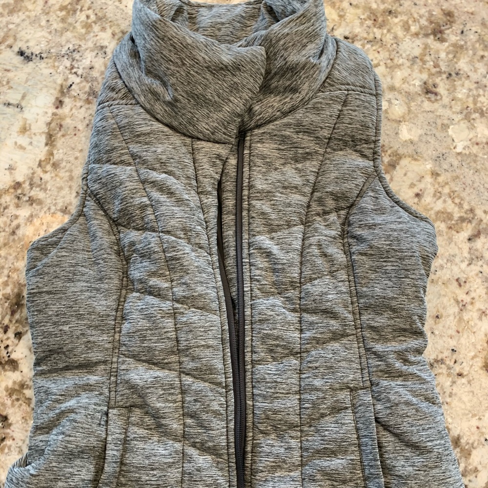 North Face ladies heathered gray vest.